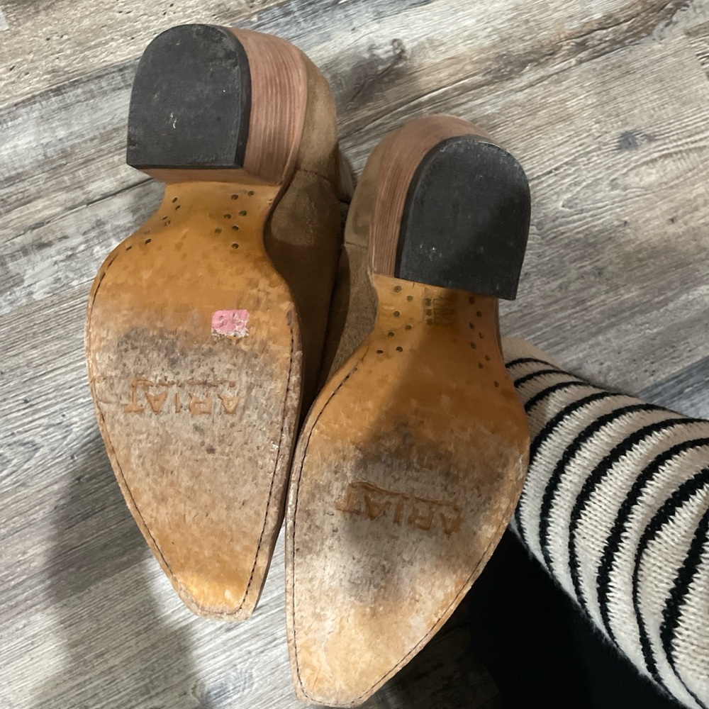 Ariat Tan and Multicolor Ankle Booties - Picture 3 of 3